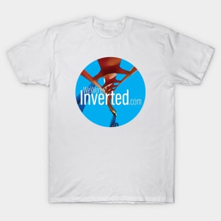 We Were Inverted Logo | Blue Circle | Inset Text T-Shirt